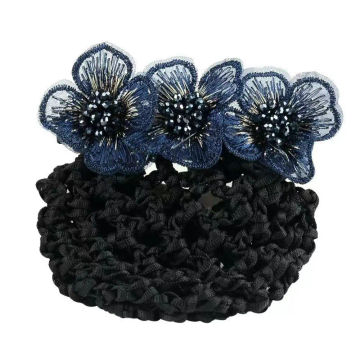 Bank Staff Back Of The Head Mesh Flower Gift For Mom Hair Accessories Women Hairpin Korean Style Headdress Bow Bun Net Snood