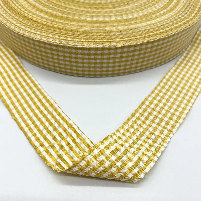 Description Picture 6 of item5Yards New 25mm Plaid Cotton Ribbon Wedding Christmas Decoration DIY Sewing Fabric Handmade Bow Ribbon Flower Gift Packaging