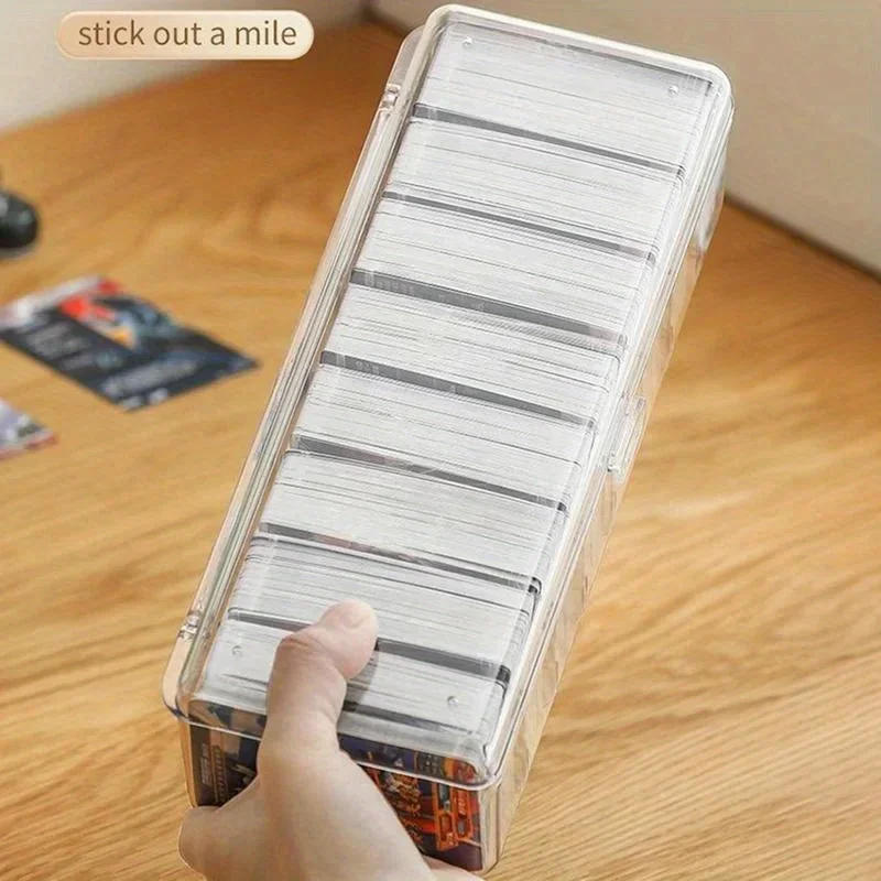 Description Picture 4 of item1pc Transparent Hot Trading Card Deck Box Large Capacity Container Card Organizer Storage Collectible Game Card Cases