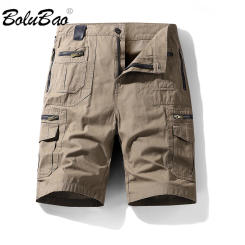 BOLUBAO 2024 Outdoor Casual Shorts For Men Large Pocket Cropped Beach Pants High Quality Design Hot Casual Shorts For Men