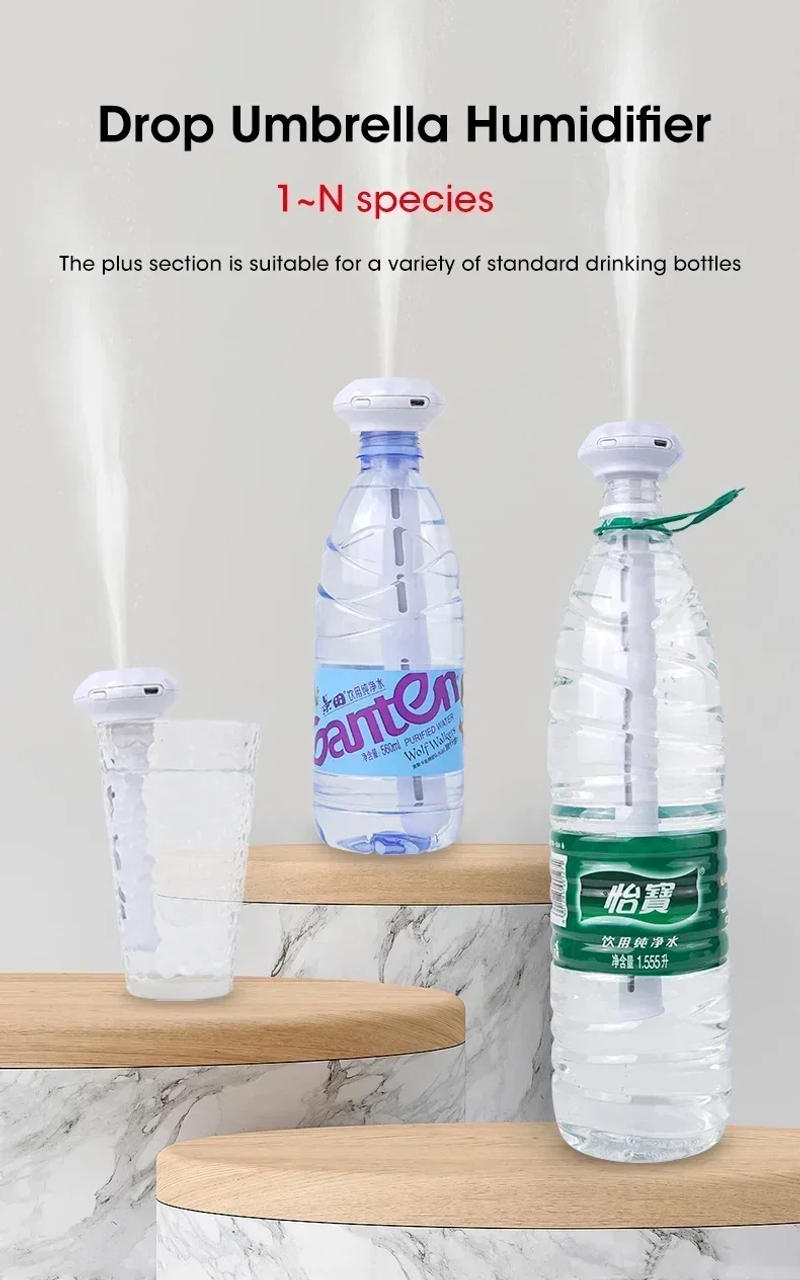 Description Picture 2 of itemMini Air Humidifier No Water Bottle Needed Adjustable Length Quiet and Convenient Recharge Humificador for Office Bedroom Car