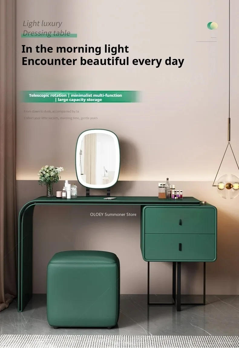 Description Picture 2 of itemVanity Makeup Desk Bedroom Furniture Furniture Bedroom Storage Cabinet Set Shoe Organizer Table Modern Aesthetic Room Desk