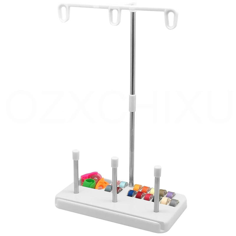 Description Picture 5 of item1 Set Thread Stand For Home Embroidery Machine DIY Sewing Quilting Thread Organizer 3 Spools Holder Sewing Accessories Tools