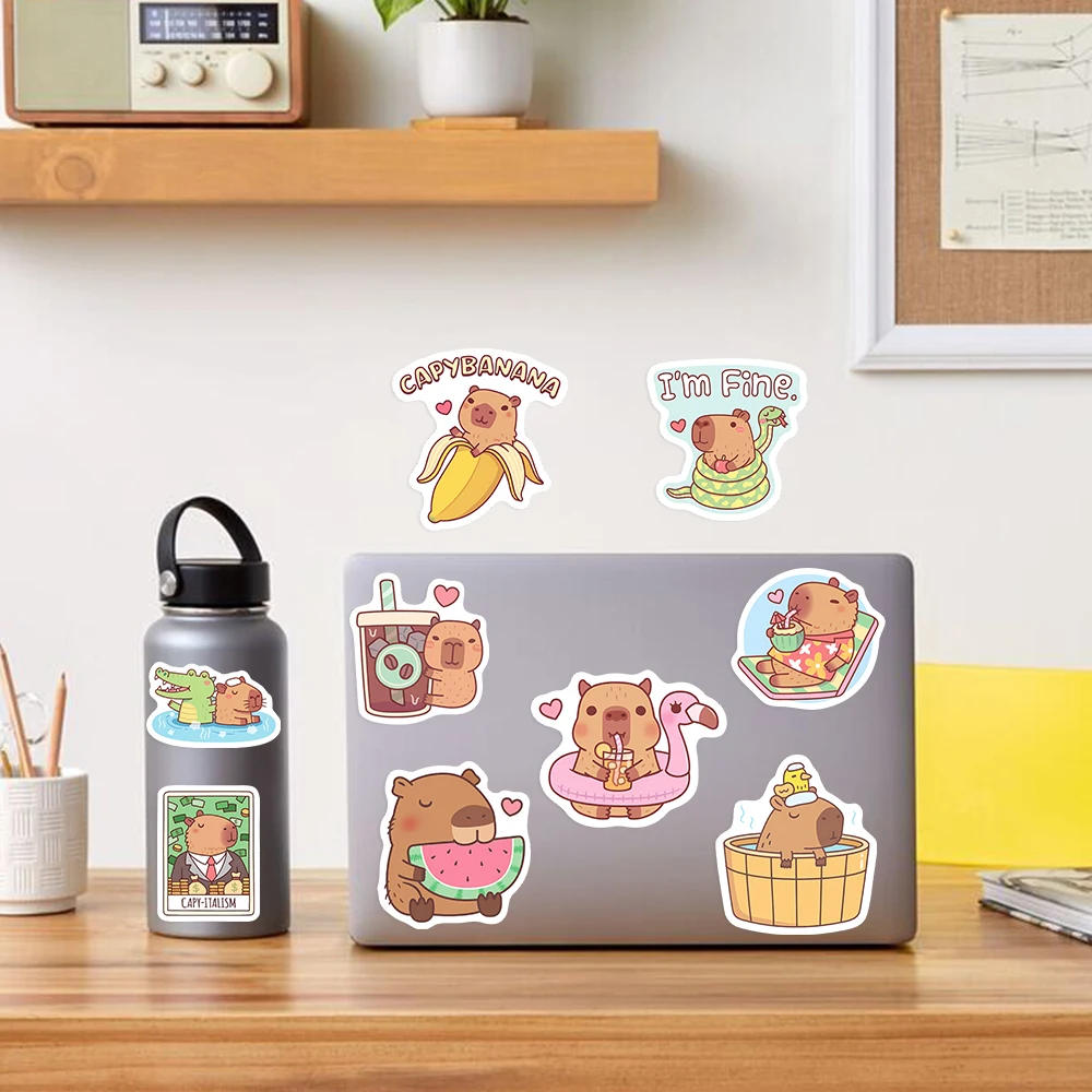 Description Picture 5 of itemGuinea Pig Stickers Kawaii Cartoon Funny Kids Anime Cute Pet Animal DIY Sketch Gift for Phone Laptop Scrapbooking Waterproof