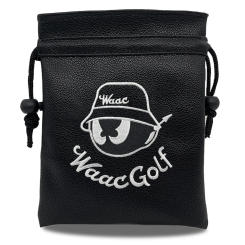Black cute drawstring golf bag, dustproof and durable golf tote bag, golf accessories, the first choice for unique holiday gifts