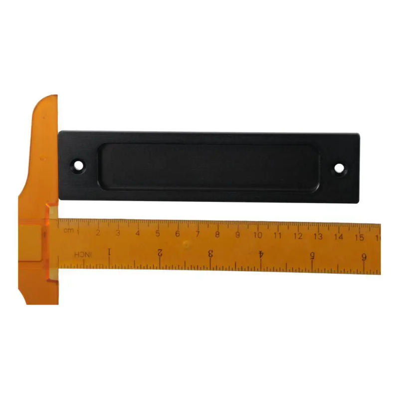 Description Picture 3 of itemZinc Alloy Barn Door Handle Black 6 Inches Recessed Finger Pull Rectangle Flush Pull Gates Garages Sliding Doors