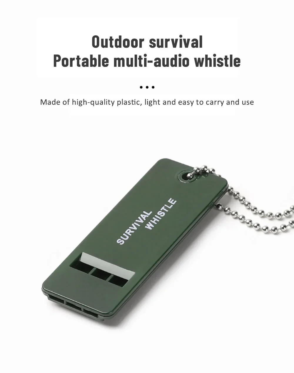 Description Picture 3 of item3-Frequency Whistle High Decibel Survival Whistle Portable Keychain Camping Hiking Emergency Survival Whistle Outdoor Tools
