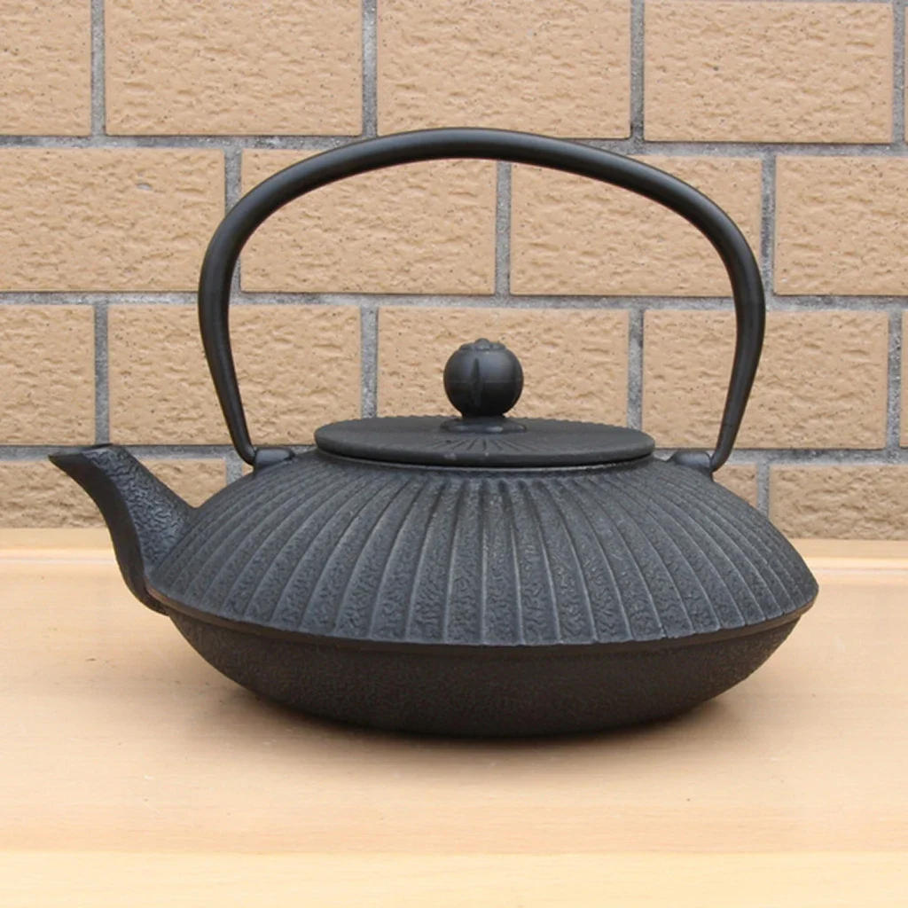 Description Picture 4 of itemJapanese Black Cast Iron Tea Teapot Kettle Trivet Strainer Gift 9 Patterns