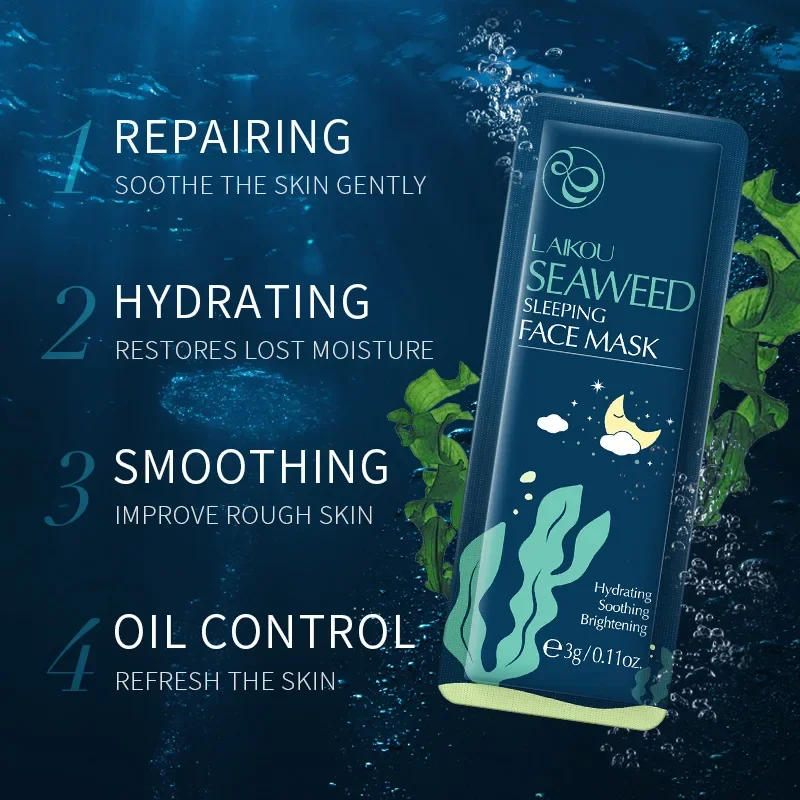 Description Picture 6 of itemLAIKOU 5pcs Moisturizing Facial Mask Hydrating Sleeping Face Sheet Masks Repairing & Nourishing Night Face Mask Skin Care