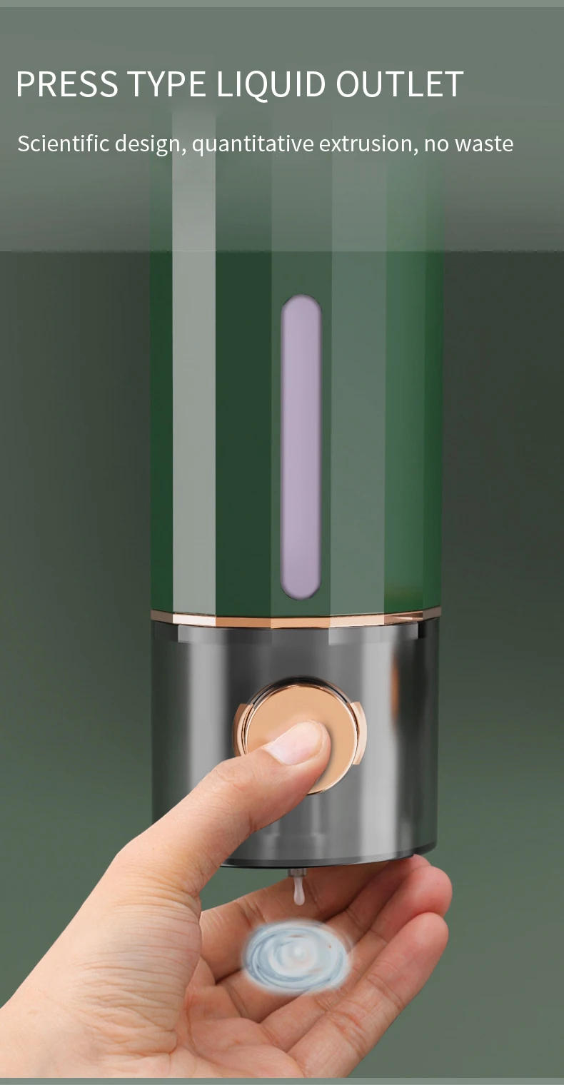 Description Picture 5 of itemManual Soap Dispenser Wall Mounted Bathroom Soap Dispenser Washing Hand Sanitizer Family Hotel Shower Gel Bathroom Tool