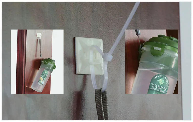 Description Picture 3 of item50PCS Self-Adhesive Cable Base Wire Tie Mounting Base Wall Bracket Wiring Accessories Punch-Free plastic Nylon Cable Tie Holder