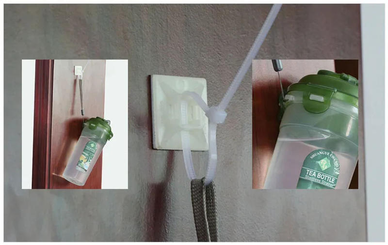 Description Picture 3 of item50PCS Self-Adhesive Cable Base Wire Tie Mounting Base Wall Bracket Wiring Accessories Punch-Free plastic Nylon Cable Tie Holder