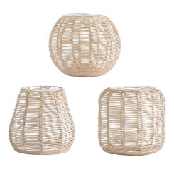 Woven Pendant Lamp Shade Pendant Light Cover Accessories Pendant Sconce Shade for Dining Table Home Farmhouse Cafe Restaurant