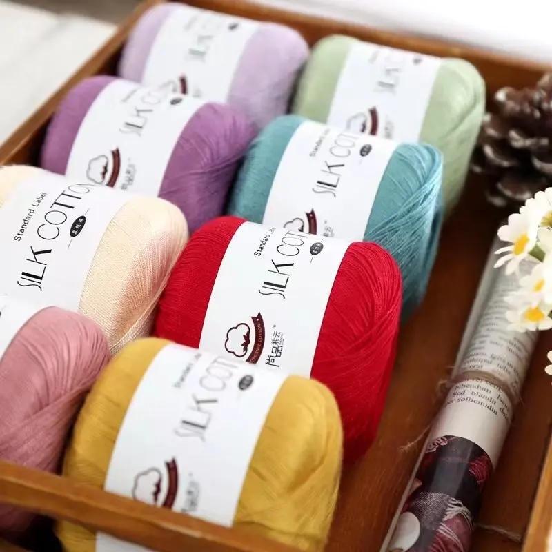 Description Picture 6 of item50g Lace Thread Milk Crochet Yarn For Baby Hand-Knitted Warm Soft Knitting Thread Hand Knitting Supplies Cross Stitch