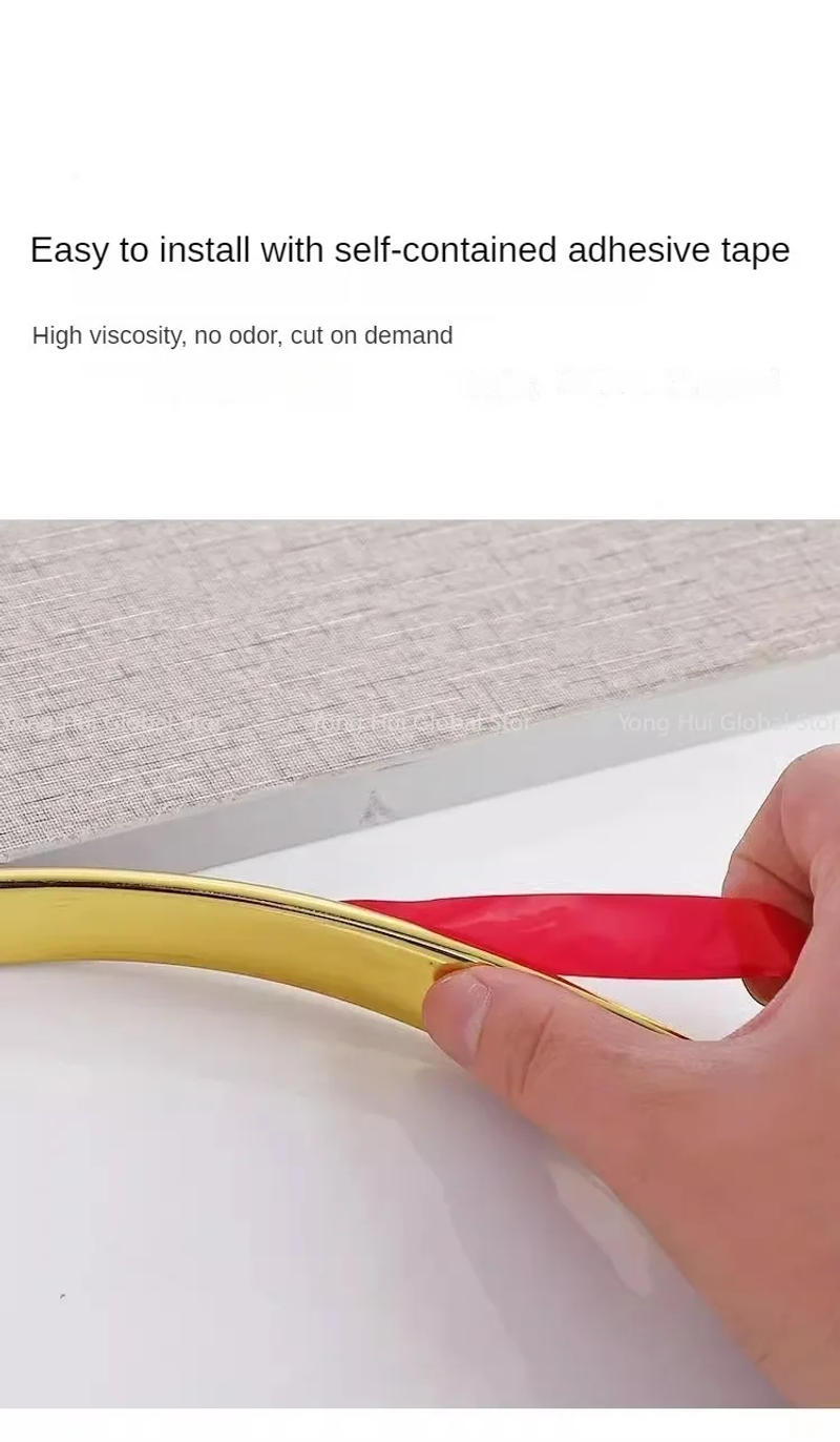 Description Picture 4 of itemNew U-shaped Edge Banding Tape PVC Self-Adhesive Furniture Decoration Strip Wood Board Cabinet Table Edge Guard Edge Banding