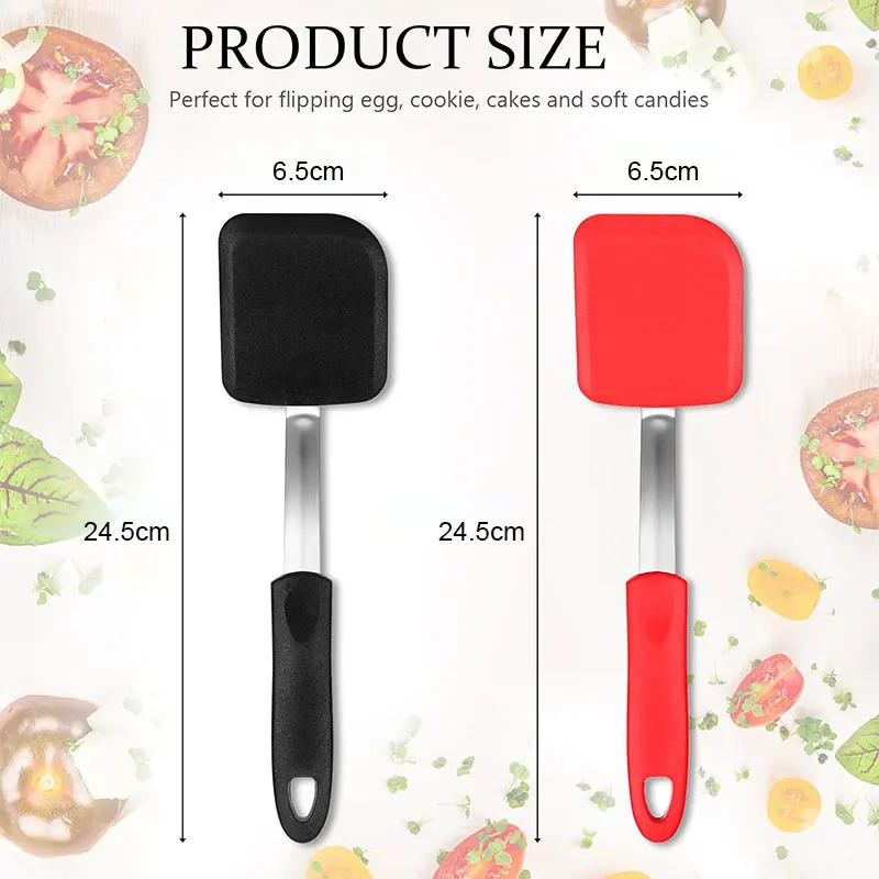 Description Picture 4 of itemSilicone Cookie Spatula Turner Nonstick Mini Brownie Spatula Flexible Kitchen Spatulas Heat Resistant Flipper Egg Utensils