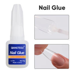 1/5pcs 10g Large Capacity Quick Drying Nail Glue False Nails Strong Adhesive Nails Tip Gel Long-lasting Waterproof Nail Art Tool