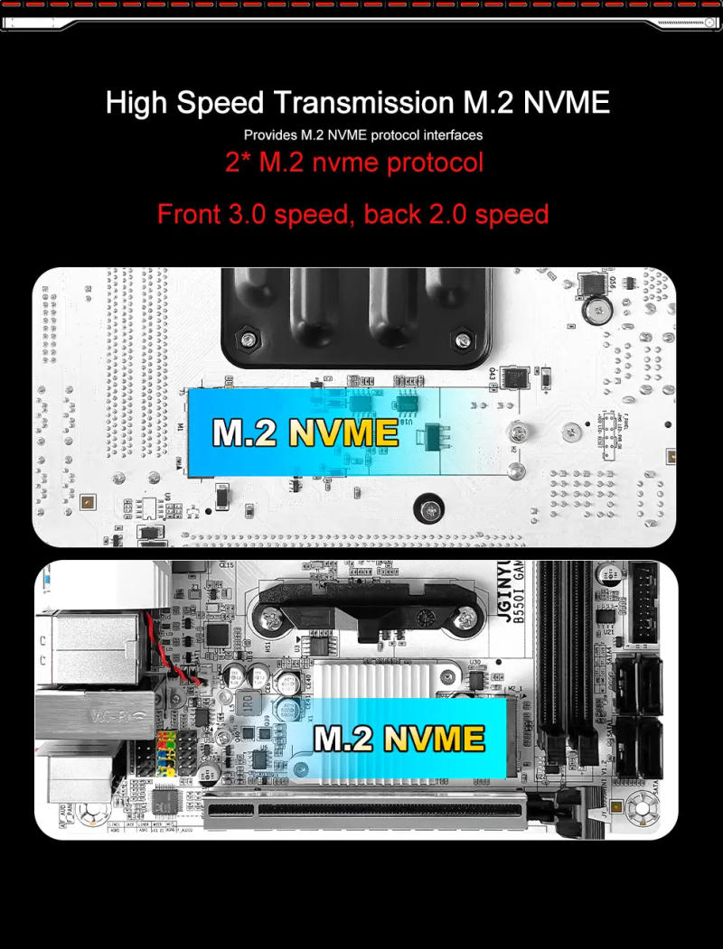 Description Picture 5 of itemJGINYUE B450 AM4 Mini ITX Motherboard supports AMD Ryzen 2000-5000 series DDR4 RAM Desktop PC 5600GT Combo WIFI B450i PLUS ARGB