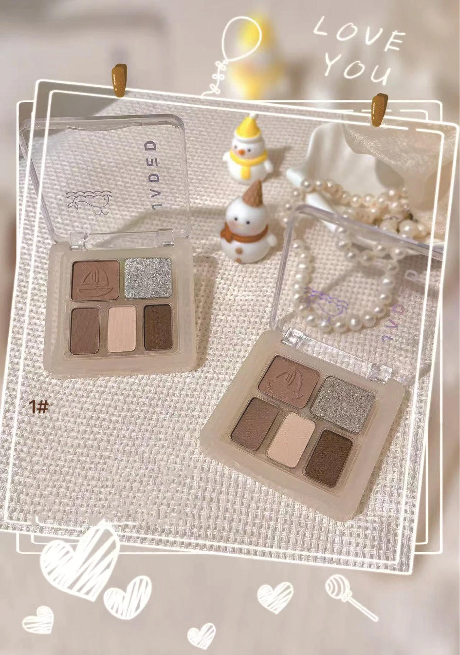 Description Picture 5 of itemMini 5-Color Eye Shadow Palette Low Saturation Matte Glitter Brown Earth Color Pearly Pigment Eyeshadow Lasting Eye Makeup