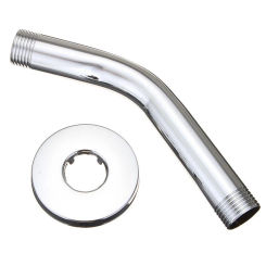 Stainless Steel Shower Arm Flange Bathroom Rainfall Showerhead Extender Universal Bath Components