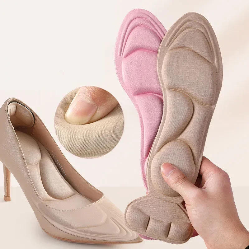 Description Picture 4 of item4PCS Women High-heel Shoes Insoles Memory Foam Insoles Anti-slip Cutable Insole Comfort Breathable Foot Care Massage Shoe Pads