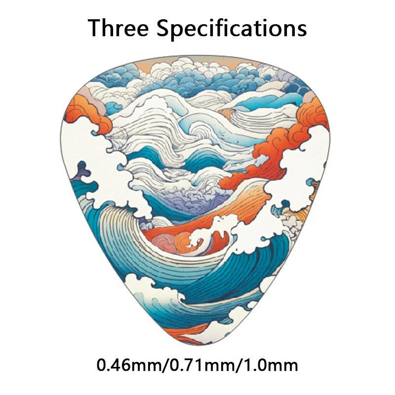 Description Picture 5 of item10Pcs Guitar Picks 0.46mm 0.71mm 1.0mm PVC Ukulele Painting Shrapnel For Guita Bass Ukulele Stringed Instrument Accessories New