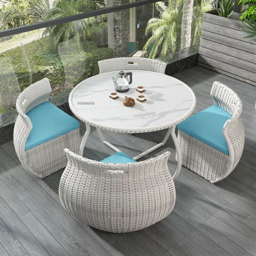 Outdoor Furniture Set Creative rattan Garden Table and Chairs Set Three Piece Combination home Balcony Small Dining Table Set Z