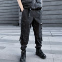 HKSH Spring Autumn New Cargo Pants Safari Style Tactical Men's Tide Fashion Loose Leggings Chic Pockets Overalls Techwear HK0704