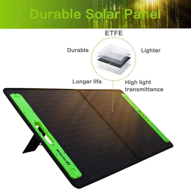 Description Picture 4 of item100W Foldable Portable Solar Panel Charger Kits For Portable Power Station Generator Cell Pes Camera Lamp 19V Dc Output