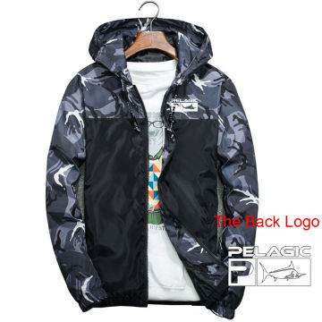 2024 Pelagic Fishing New Men Spring and Autumn Fashion Comfortable Patchwork Four Color Camouflage Print Designe Casual Camo Top