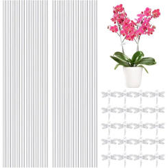 Acrylic Plant Stakes Garden Stakes Clear Orchid Stakes Sticks Potted Plant Support Stakes for Supporting Vines Grow Upright