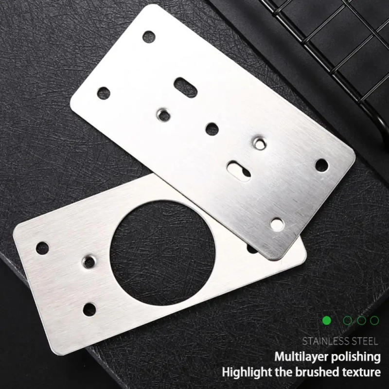 Description Picture 6 of item1-10Pcs Cabinet Hinge Repair Plate Kit Stainless Steel Door Hinge Mounting Plate With Holes For Home Kitchen Cupboard Furniture