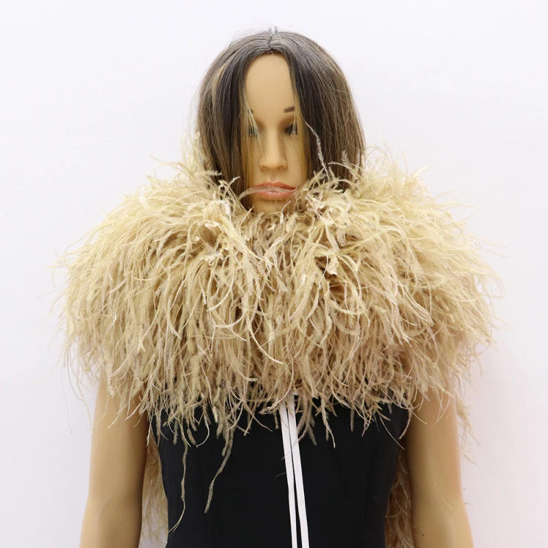 Description Picture 6 of item2Meters Rose Fluffy Ostrich Feather Boa Trims Shawl Party Costume Ostrich Feathers For Crafts DIY Decoration Plumes 12/20/26PLY