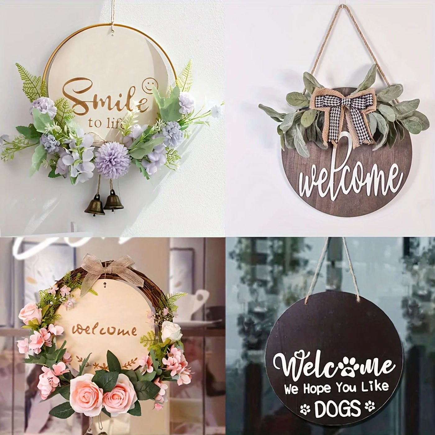 Description Picture 5 of item2pcs/4pcs/8pcs 14inch Cutout Blank Round Wood Chip Wood Circle for Crafts,blank Round Wood Circle,wood Circle for Painting,DIY Door Hanger,home,party,decoration 0.12inch Thick