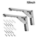 Space Saving Table Shelf Bracket Folding Angle Bracket Heavy Support Stainless Steel 2pcs Triangle