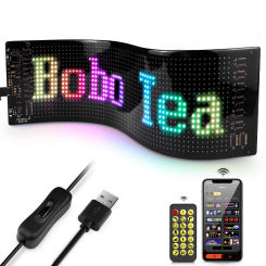 LED Sign Bluetooth Flexible LED Matrix Panel Night Light DIY Programmable Custom Text Pattern For Car Store Hotel Bar Display