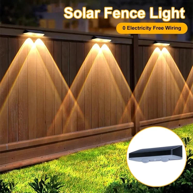 Description Picture 2 of item3Color Outdoor Solar Garden Light Outdoor Waterproof High Brightness Spotlight Wall Lamp for Home Villa Fence Porches Decorative