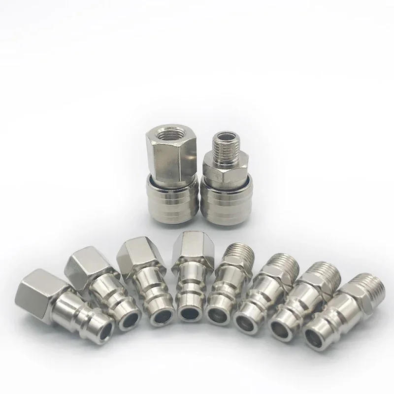 Description Picture 2 of item10pcs Pneumatic Fitting Air Line Quick Coupling Coupler Adapter Euro Airline Hose Compressor 1/4" BSP Thread Hose Barb Connector