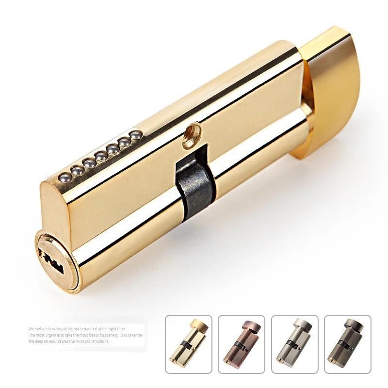 Description Picture 3 of itemDoor Cylinder, 70mm Copper Open Lock Cylinder, Security Copper Lock Interior Bedroom Living Room, Door Lock Cylinder with Keys