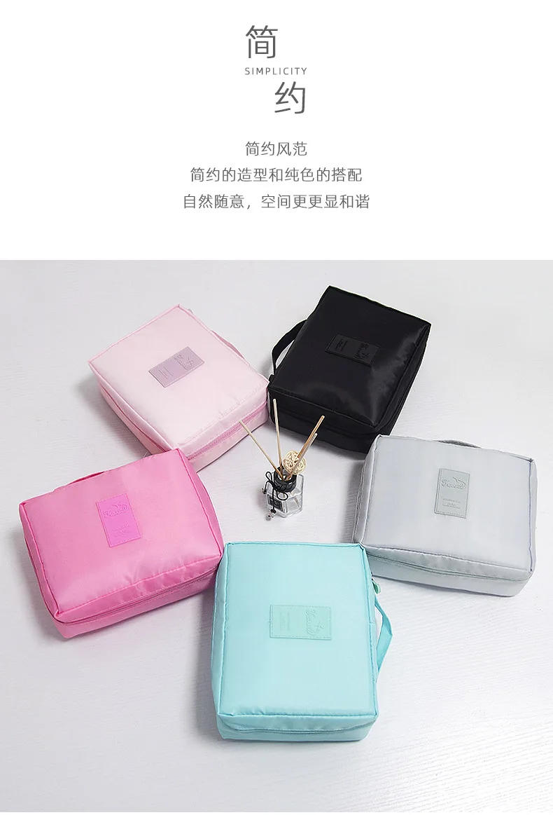 Description Picture 3 of itemNew Portable Cosmetic Storage Bag Makeup Pouch Large-capacity Multi-compartment Travel Wash Bag Toilet Bag Bathroom Organizers