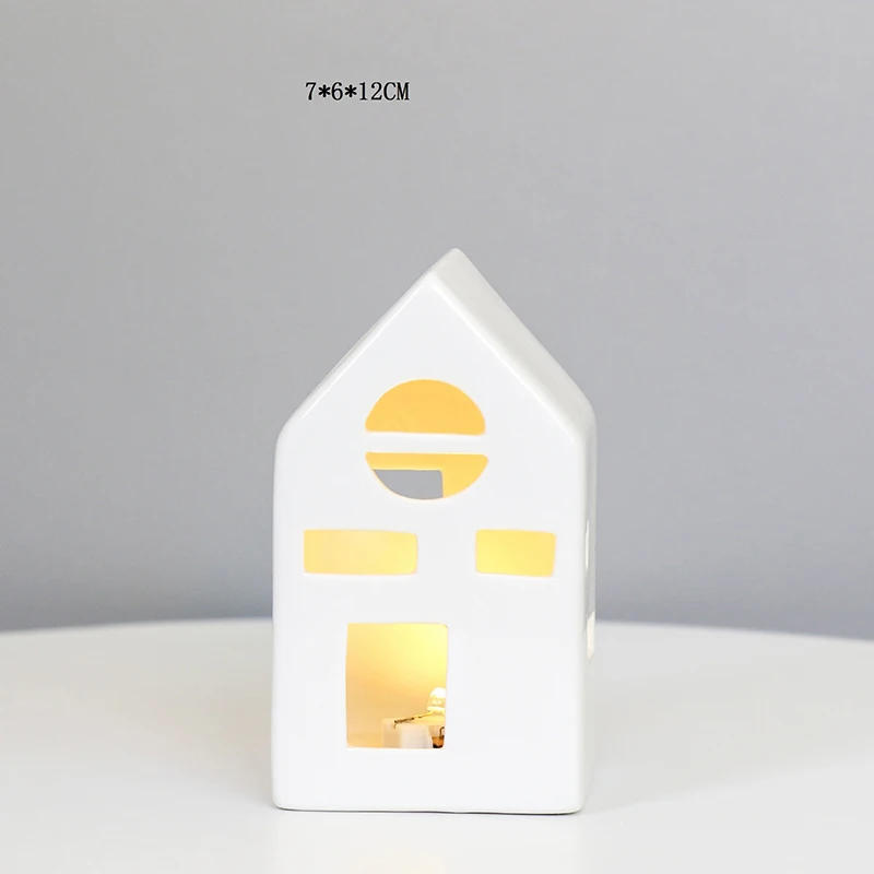 Description Picture 3 of itemModern Lantern House Candle Lanterns Vintage Lantern Decor for Halloween, Christmas, Home Decor, Tabletop, Fireplace Shelf Decor