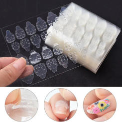 600PCS Double Sided Glue Nail Sticker Adhesive Tabs Waterproof Breathable Fake Nail Glue Stickers Jelly False Nails Tips