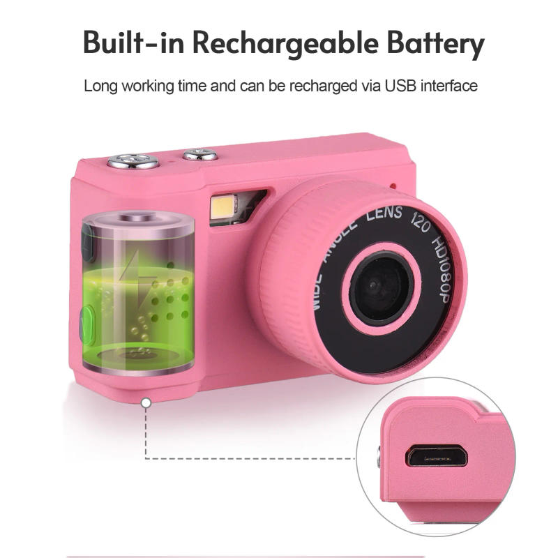 Description Picture 5 of itemMini Digital Video Camera 1080P Camcorder Built-in Battery with LCD Screen Flash for Photo Video