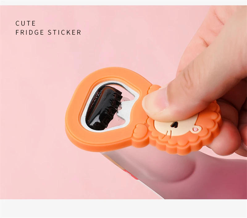 Description Picture 3 of itemCreative Cartoon Multifunction Silicone Stainless Steel Bottle Opener Beer Fridge Openers Kitchen Tools An Be Fridge Magnet