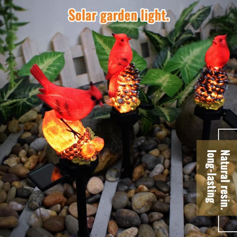 Description Picture 2 of itemSolar Lamp Red Bird Animal Solar Garden Lights Solar Powered Solar Led Light Outdoor Waterproof Garden Decoration Lawn Lamp