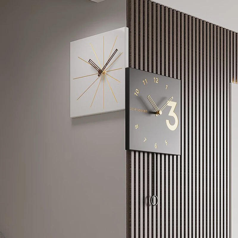 Description Picture 2 of itemLuxury Wall Clocks Elegant Nordic Interior  Wall Adhesive Watch Unique Luminous Clocks Noiseless Living Room Clock Decoration