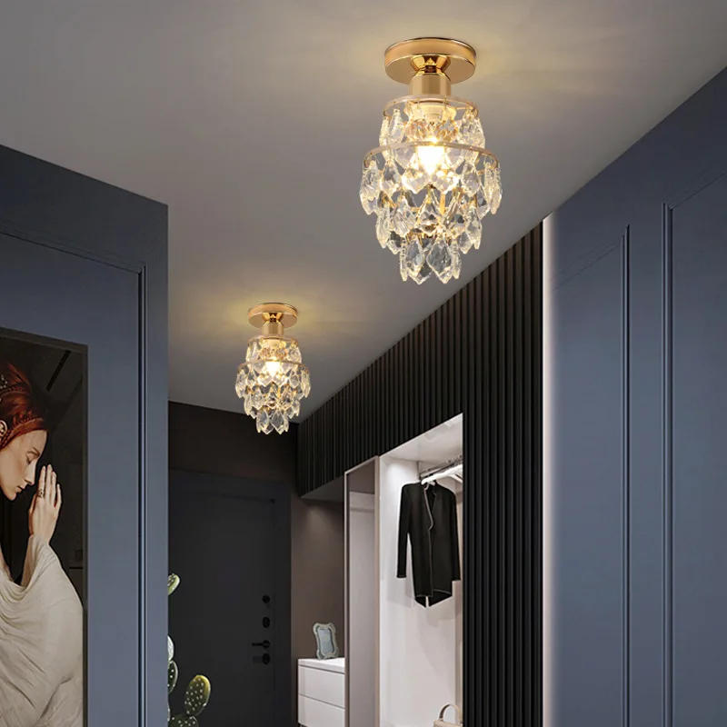 Description Picture 4 of itemNordic Aisle Lights LED Corridor Entrance Balcony Simple Modern Cloakroom Entrance Light Luxury Crystal Small Ceiling Lamps