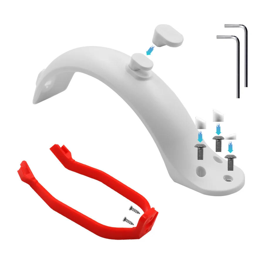 Description Picture 5 of itemFender electric Scooter Back Mudguard Rear sets for Xiaomi M365 and M365 pro Red Parts with screws tools Tyre Splash Fender