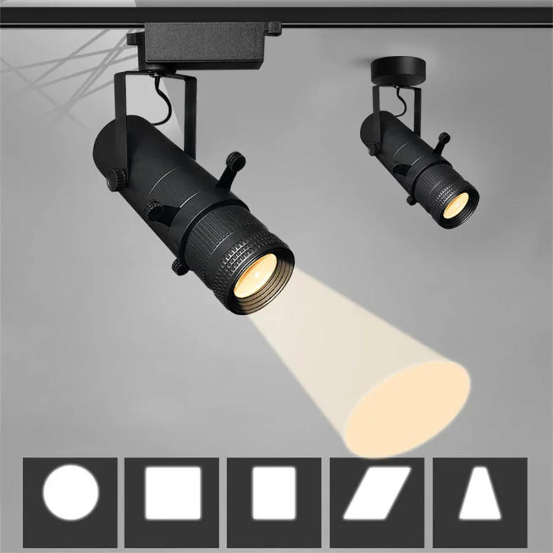 Description Picture 6 of item5W 10W 15W Graphics Cutting Light Adjustable Square Shape LED Rail Track Spotlight Museum Art Decor Gallery Painting Cut Lamp