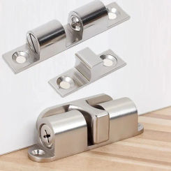 40/50/60/70mm Double Spring Steel Ball Bead Lock Closet Cupboard Tension Latch Brass Copper Door Bumper Damper Buffer Hardware